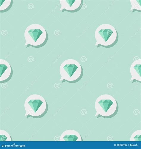 Seamless Pattern with Emerald Stock Vector - Illustration of backdrop, celebration: 40297907