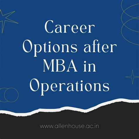 Career Options after MBA in Operations - Allenhouse Group of Institutions