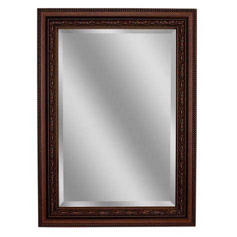 Deco Mirror Addyson 32 in. x 44 in. Single Framed Wall Mirror in Copper-8950 - The Home Depot