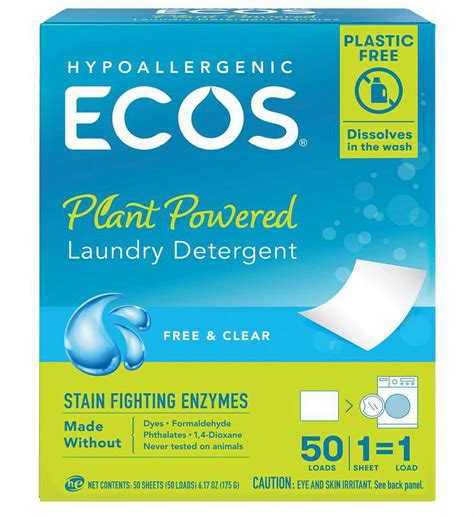 ECOS Biodrgradable Laundry Detergent Sheets, Liquidless & Powderless ...