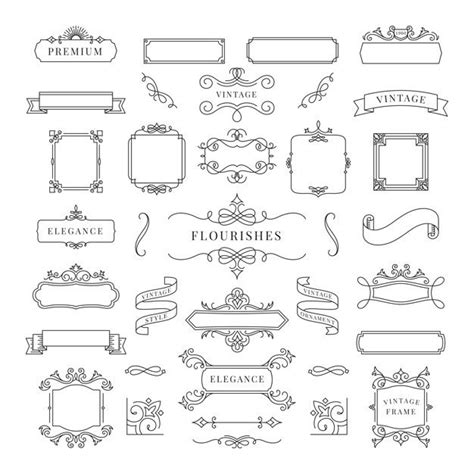 Free Vector | Collection of vintage ornament frame illustration in 2024 | Ornament frame ...