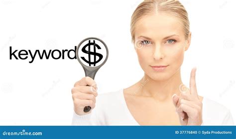 Woman With Magnifying Glass Royalty-Free Stock Photography | CartoonDealer.com #40020461