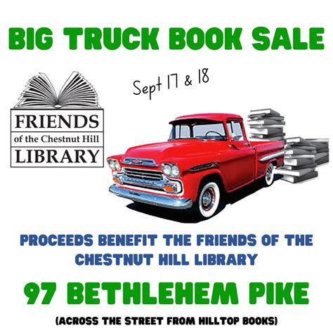 Big Truck Book Sale at Hilltop Books - Chestnut Hill