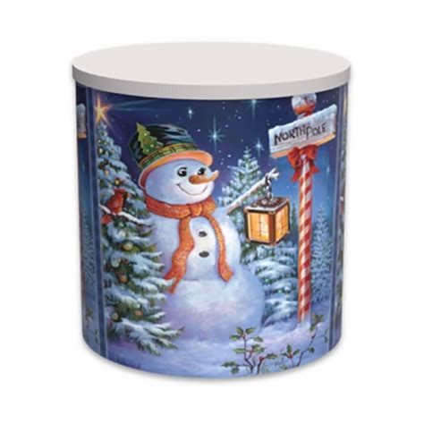 Hickory Farms® Holiday Popcorn North Pole Snowman Tin, 18 oz - Kroger