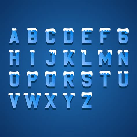 Ice Blue Letters Design Alphabet Elements 274068 Vector Art at Vecteezy