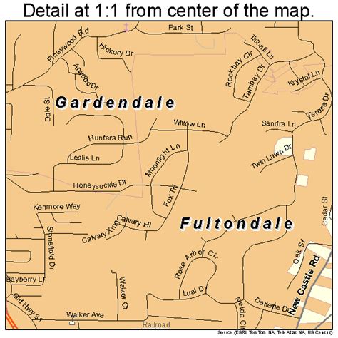 Fultondale Alabama Street Map 0128552