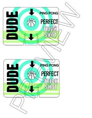 Dude Perfect Ping Pong Ball Trick Shot Printable Dude Perfect Birthday ...