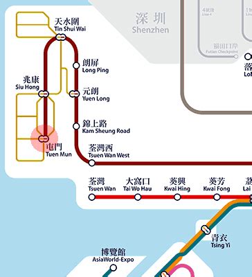 Tuen Mun station map - Hong Kong MTR