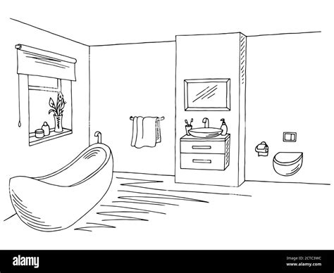 Toilet with ceiling to floor window Stock Vector Images - Alamy