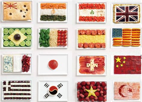 Food Flags, Flags Made Out Of Food!