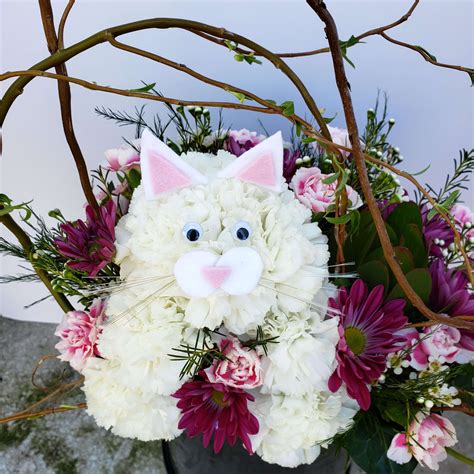 Purrfect Kitty Cat Flower Arrangement by Specialty Floral Design