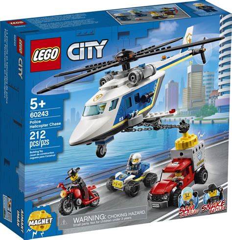 LEGO® City Police Helicopter Chase 60243 Building Toy Kit For Kids ...