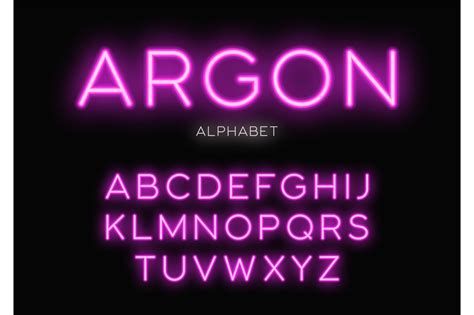 Glowing neon typeface design. Vector alphabet, letters, font, ty ~ Illustrations ~ Creative Market