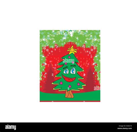 funny christmas tree card Stock Vector Image & Art - Alamy