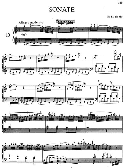 Piano Sonata No.10 free sheet music by Mozart | Pianoshelf