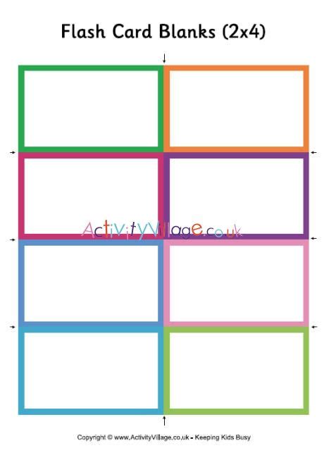 Flash card blanks Flash Card Template, Free Printable Flash Cards, Card Templates Printable ...