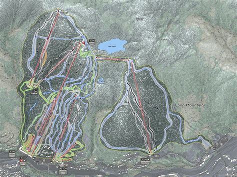 Loon Mountain Ski Resort Map Digital Art by Powder Addicts - Pixels