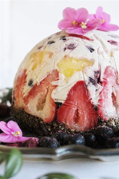 This Rawsome Vegan Life: fruit + coconut ice cream cake with brownie crust