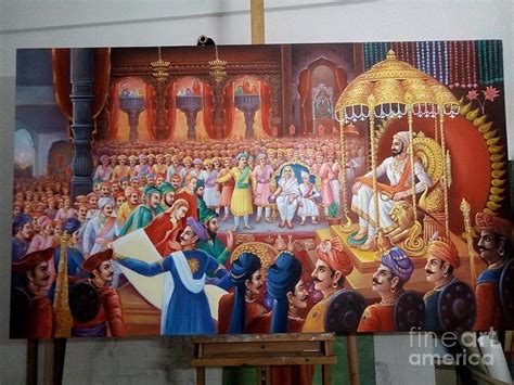 Chattrapti Shivaji Maharaj Darbar Painting by Prem Bhavsar | Fine Art ...