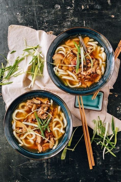 Udon Noodle Soup with Chicken & Mushrooms - The Woks of Life