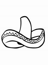 Sombrero coloring pages sketch template
