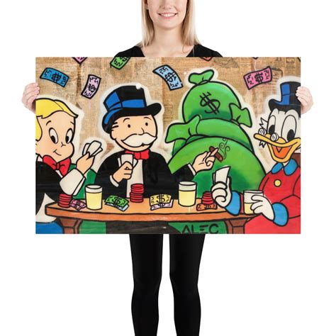 Alec Monopoly Picture Mr Monopoly Richie And Scrooge Playing Card Game Wall Art | eBay | Gaming ...