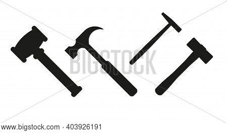 Hammer Silhouette Vector & Photo (Free Trial) | Bigstock