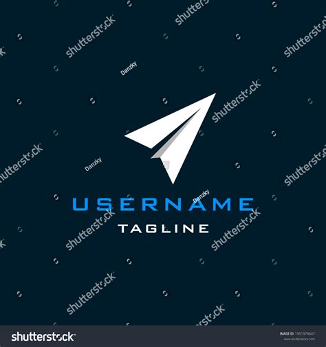 Paper Plane Logo Design Inspiration Blank Stock Vector (Royalty Free ...