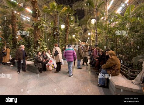 tropical garden in Atocha train station Stock Photo - Alamy