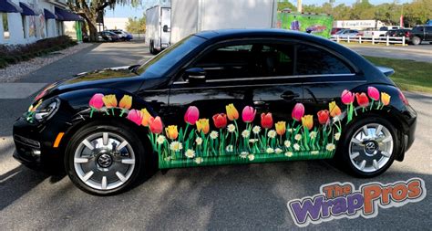 VW Bug Flower Wrap | BB Graphics & The Wrap Pros