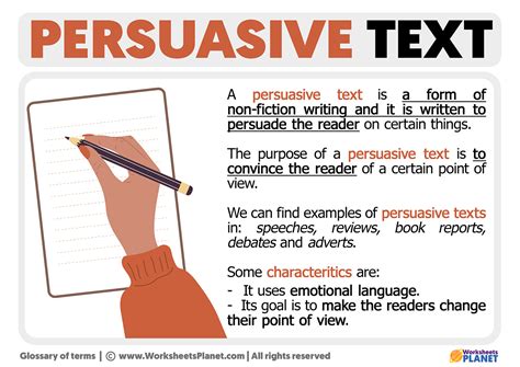 What is a Persuasive Text | Definition of Persuasive Text