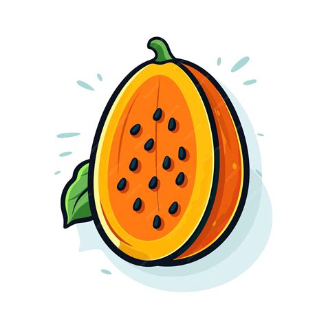 Premium Vector | A drawing of a watermelon and a half of a slice of ...