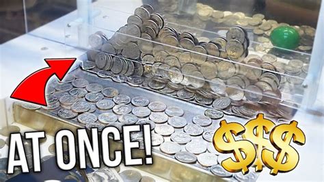 Coin Pusher || 200 QUARTERS AT ONCE!! | Pushers, Vending machine hack, Coins