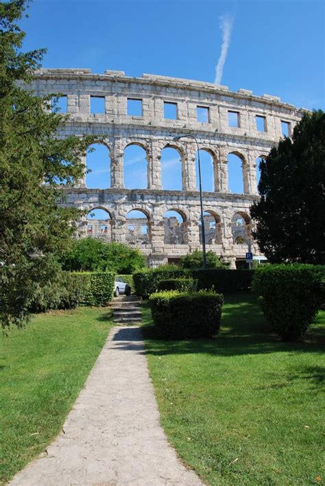 Pula Croatia stock photo. Image of istria, ruin, architecture - 10938446