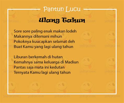 Pantun Lucu Ulang Tahun | Cerita Lucu, Komik Lucu dan Humor Terbaru