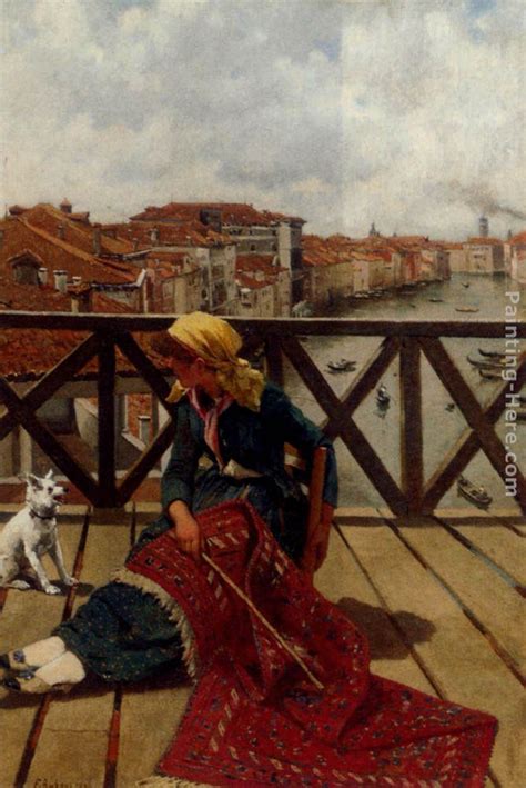 Franz Leo Ruben A Distraction On The Accademia Bridge, Venice painting | framed paintings for sale