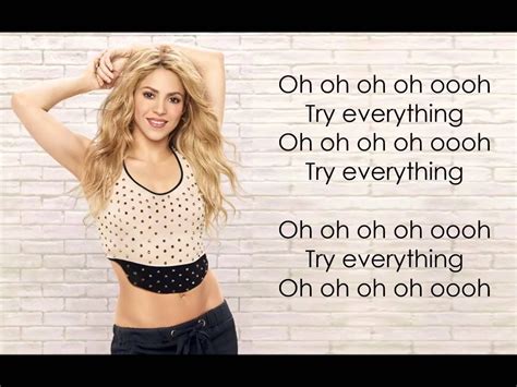 Shakira - Try Everything (Official Lyrics) | Shakira music videos, Shakira music, Everything lyrics