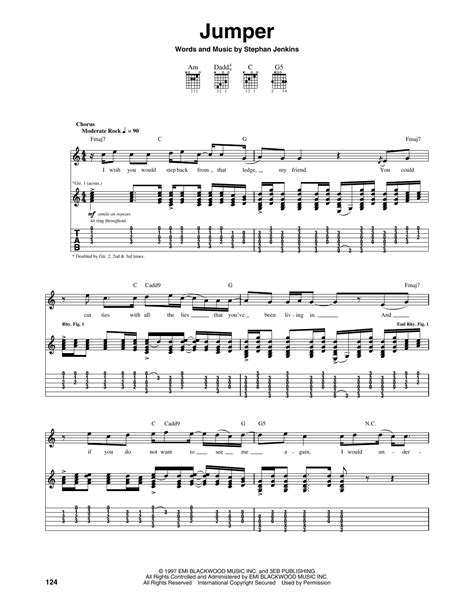 Jumper by Third Eye Blind - Guitar Tab - Guitar Instructor