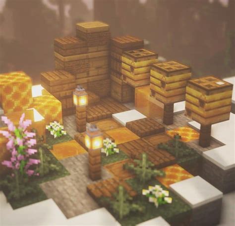 Honey bee area | MinecraftSimpleDesigns: Minecraftbuilds | Minecraft ...