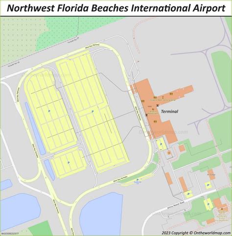 Northwest Florida Beaches International Airport Map - Ontheworldmap.com