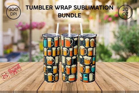 Beer Wraps for Tumblers, Beer 20oz Graphic by SmartTemple · Creative ...