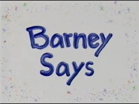 Barney Says (Season 1) - YouTube