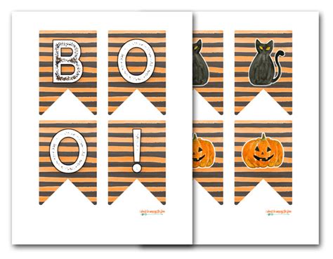 Banners & Signs DIY Instant Download Halloween Pennant Printable Happy Halloween Banner ...