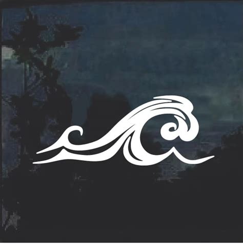 Sea Beach Wave Decal Sticker | Custom Made In the USA | Fast Shipping