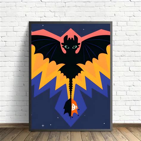 How to Train Your Dragon Poster, HTTYD Digital Print, Toothless Wall Art, How to Train Your ...