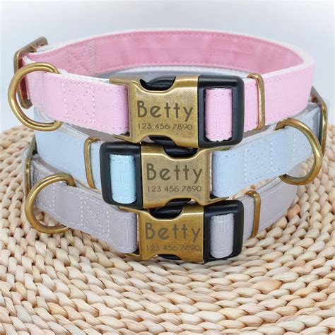 Aliexpress.com : Buy Personalized Nylon Dog Collar Custom Engraved Dog Tag Collar Adjustable Pet ...