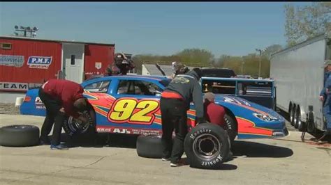 Driver races at Slinger Speedway on opening day after crash