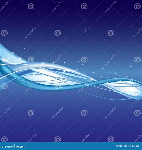 Blue Abstract Wave Line Background Stock Vector - Illustration of graphic, decoration: 38371831