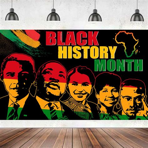 Buy Large 71" X 43" Black History Month Banner, Black History Month Decorations Black History ...