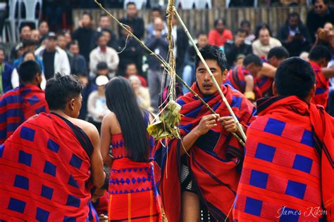 Chang Nagas playing games in traditional costumes at Nagaland Hornbill Festival 2015